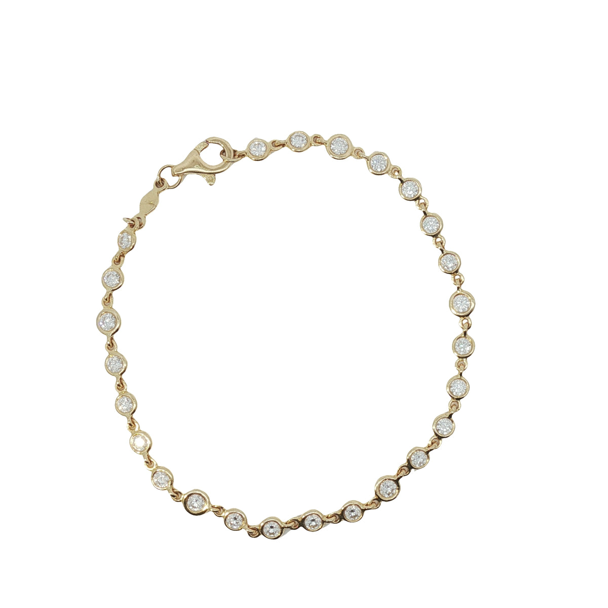 Diamond By The Inch Bracelet in 18k Yellow Gold