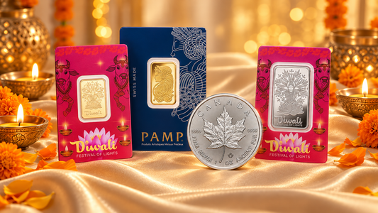 Gold & Silver Bars and Coins for Diwali and Dhanteras Gifting