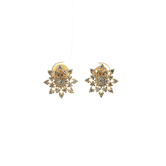 Diamond Mandala Stud Earrings 18k