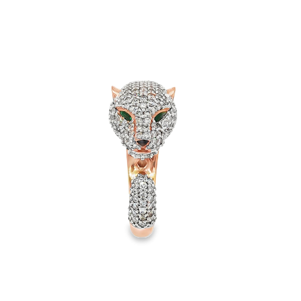 Diamond Panther Gold Ring 18Kt