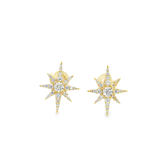 Diamond Star Earrings 18K