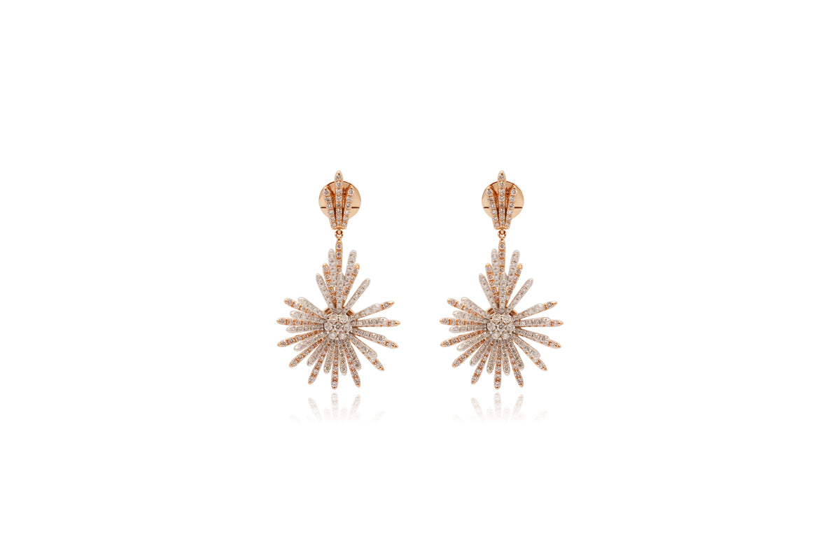 Diamond Starburst Earring 18KT