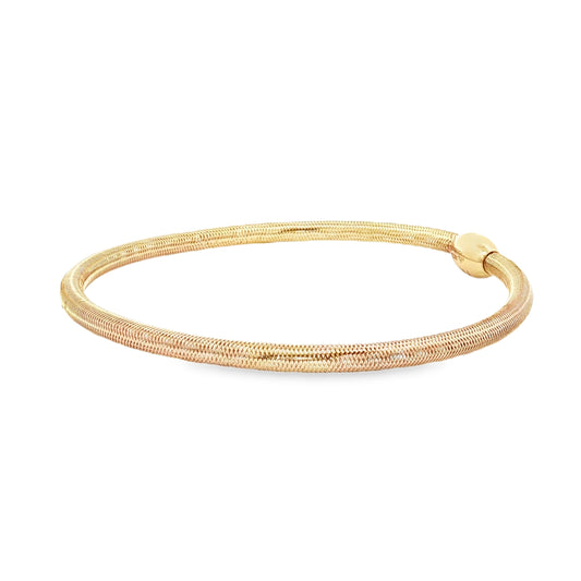 Yellow Gold Stretchy  Bracelet in 18Kt