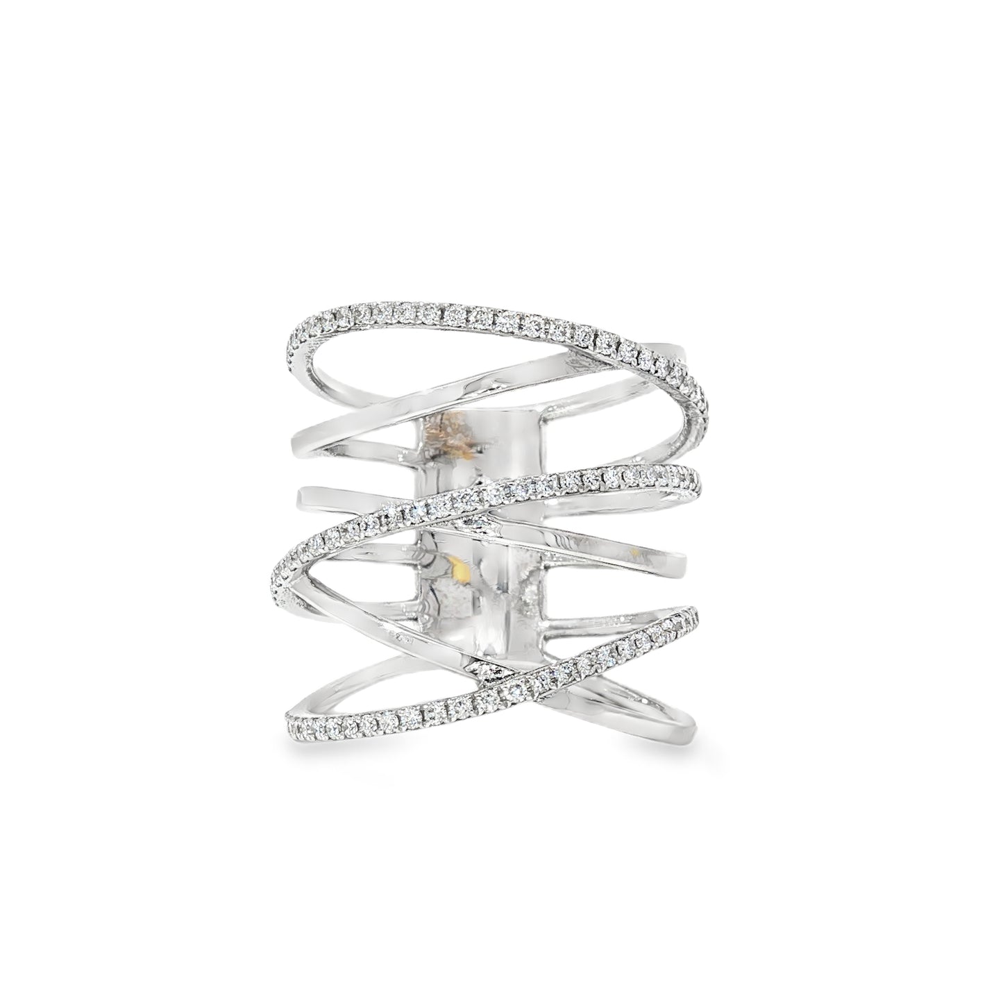 White Gold Cocktail Ring with Diamonds 18kt