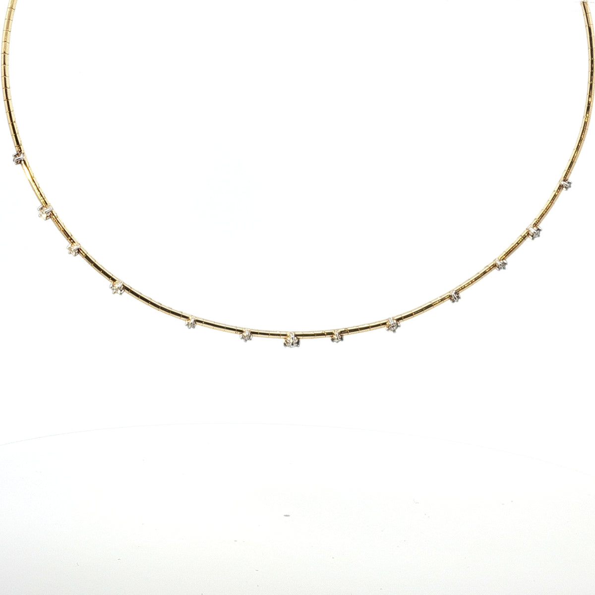 Yellow Gold Diamond Collar 18k