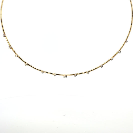 Yellow Gold Diamond Collar 18k